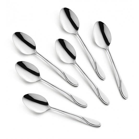 AMEFA WHISPER Sztućce UE 6 x Łyżeczka do herbaty 13,6 cm / stal 18/0 LUZ