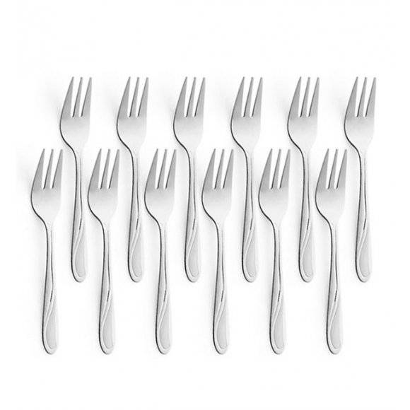 AMEFA WHISPER Sztućce UE 12 x Widelczyk do ciasta 13,8 cm / stal 18/0 LUZ