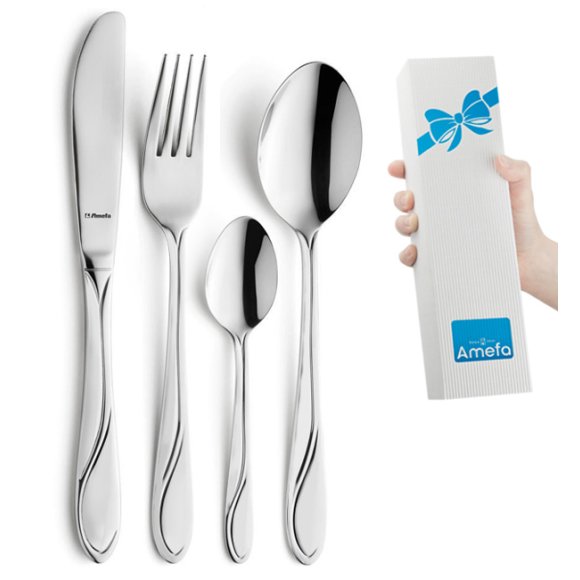 AMEFA WHISPER Sztućce UE 24 el w pudełku składanym / 6 os / połysk