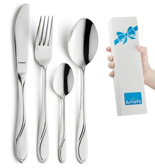 AMEFA WHISPER Sztućce UE 72 el w pudełku składanym / 18 os / połysk