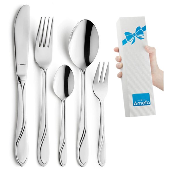 AMEFA WHISPER Sztućce UE 60 el w pudełku składanym / 12 os / połysk