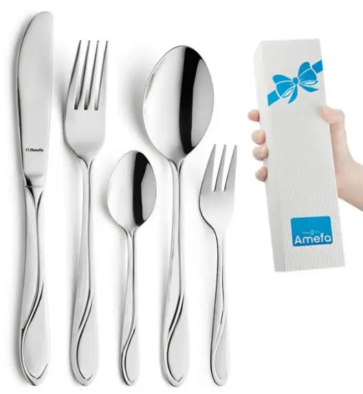 AMEFA WHISPER Sztućce UE 90 el w pudełku składanym / 18 os / połysk