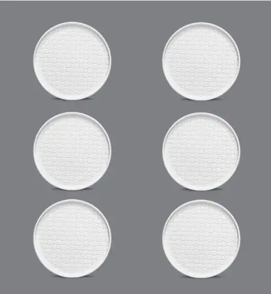 LUBIANA MARRAKESZ Komplet Talerz deserowy 17,5 cm / 6 os / 6 el / biały 