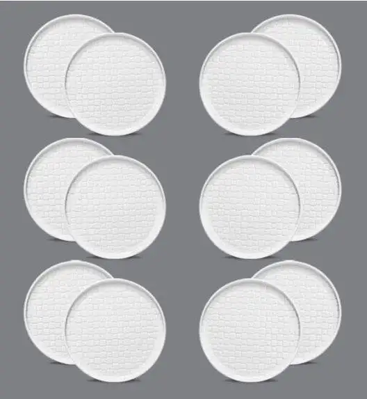 LUBIANA MARRAKESZ Komplet Talerz deserowy 17,5 cm / 12 os / 12 el / biały 