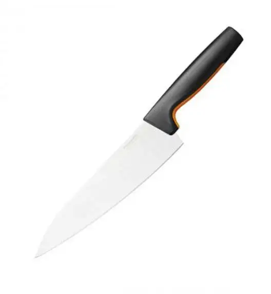 FISKARS FUNCTIONAL FORM 1057553 Komplet 3 noży w bloku bambusowym + ostrzałka Fiskars Essential