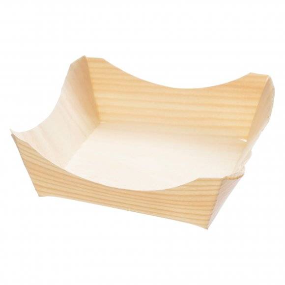 VERLO FingerFood Naczynie bambusowe do serwowania 10 x 10 cm / 50 szt.