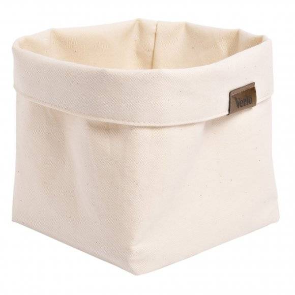 VERLO Koszyk / torba na pieczywo 12,5 x 12,5 cm / ecru