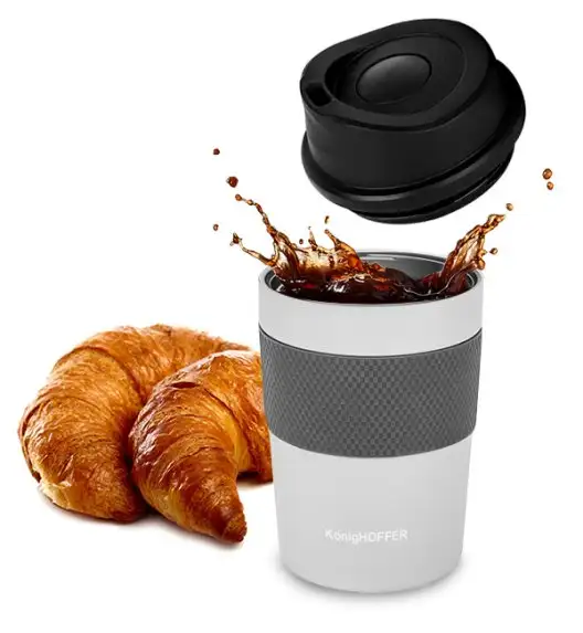 KonigHOFFER ELLIOT Kubek termiczny 330 ml  / szary / stal nierdzewna