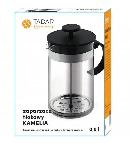 TADAR KAMELIA Zaparzacz typu french press do kawy i herbaty 0,8 l