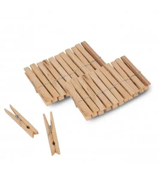 TADAR Zestaw drewnianych klamerek do prania / 24 sztuki