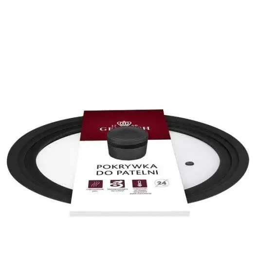 GERLACH GRANITEX Patelnia głęboka z powłoką ceramiczną  ILAG Xera Dur 2® 24 cm + pokrywka / aluminium