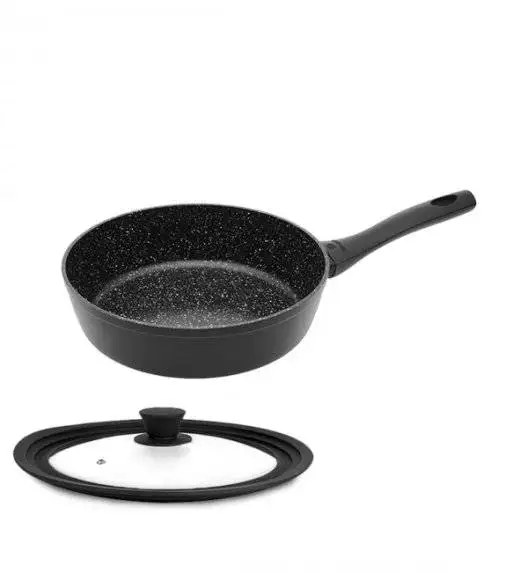 GERLACH GRANITEX Patelnia głęboka z powłoką ceramiczną  ILAG Xera Dur 2® 24 cm + pokrywka / aluminium