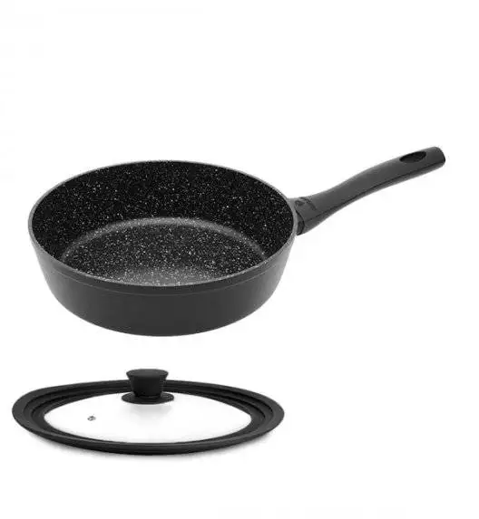 GERLACH GRANITEX Patelnia głęboka z powłoką ceramiczną  ILAG Xera Dur 2® 28 cm + pokrywka / aluminium