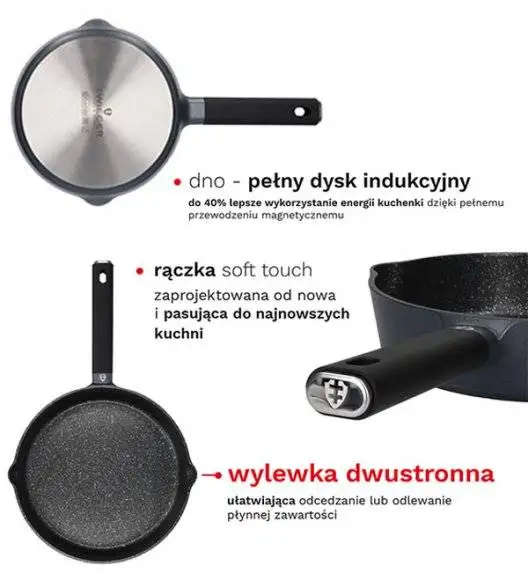 ZWIEGER VESNA Patelnia 24 cm GREBLON C3 non-stick / indukcja