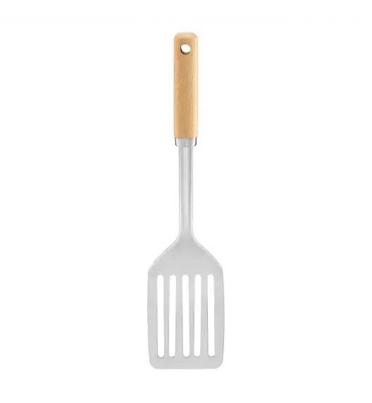 AMBITION NATURAL Łopatka z otworami 33 cm / stal nierdzewna + drewno bukowe