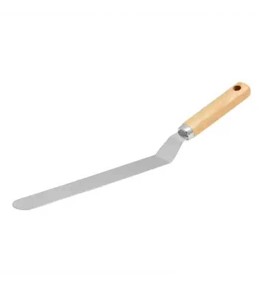 AMBITION NATURAL Łopatka do rozcierania masy / kremów 37 cm / stal nierdzewna + drewno bukowe