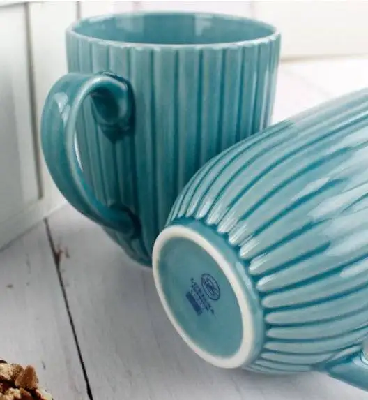 LUBIANA DAISY WATERFALL K6 Komplet 6 kubków 350 ml / turkusowy