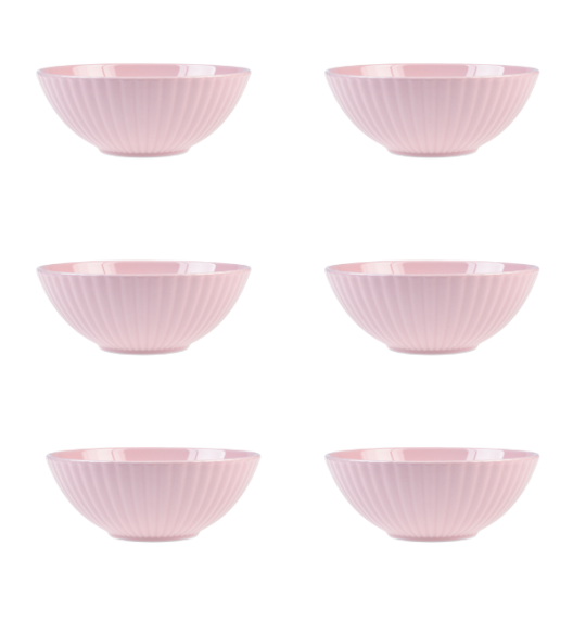 LUBIANA DAISY SUNSET K7 Komplet 6 x salaterka 17 cm / różowy