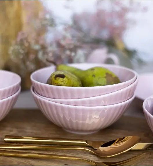 LUBIANA DAISY SUNSET K7 Komplet 6 x salaterka 17 cm / różowy