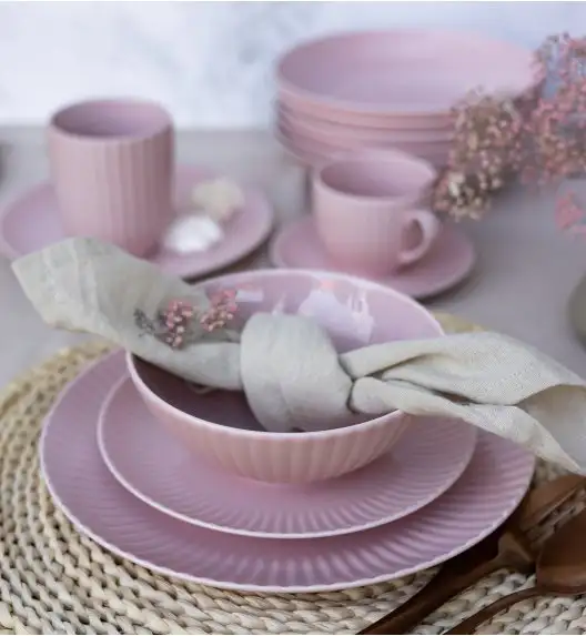 LUBIANA DAISY SUNSET K7 Komplet 6 x salaterka 17 cm / różowy