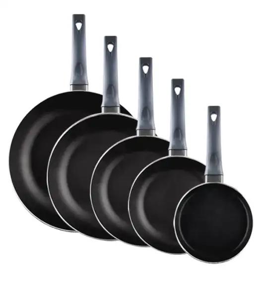 AMBITION GRAPHITE Komplet patelni 16, 20, 24, 28, 30 cm / Powłoka ILAG BASIC