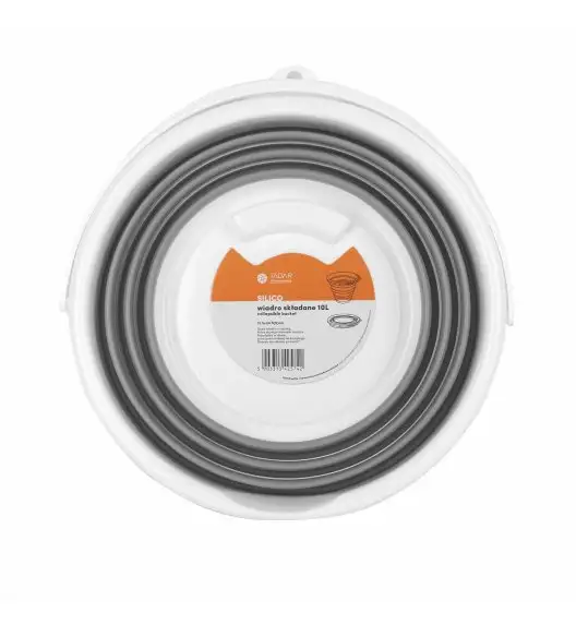 TADAR SILICO Składane wiadro silikonowe 10 L / szare