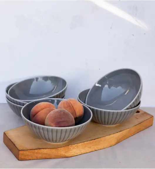 LUBIANA DAISY CLOUD K1 Serwis obiadowo - kawowy 24 osoby / 120 elementów / szary