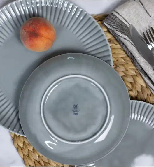 LUBIANA DAISY CLOUD K1 Serwis obiadowo - kawowy 24 osoby / 120 elementów / szary