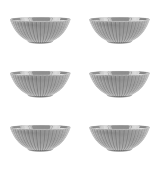 LUBIANA DAISY CLOUD K1 Komplet 6 x salaterka 17 cm / szary