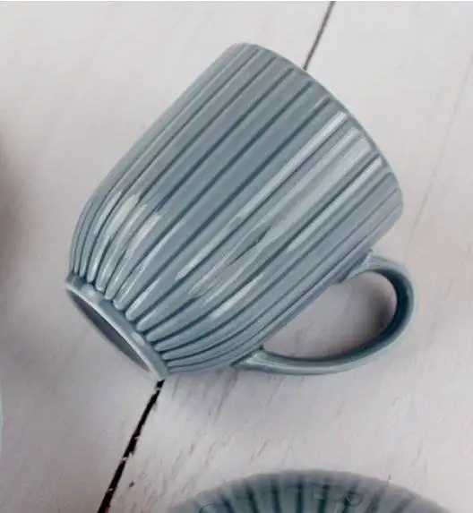 LUBIANA DAISY SEASIDE K9 Serwis obiadowo - kawowy 18 osób / 126 elementów / szaro - niebieski