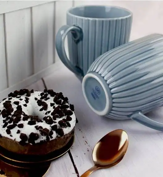 LUBIANA DAISY SEASIDE K9 Komplet 6 kubków 350 ml / szaro - niebieski