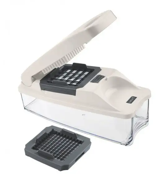 LURCH Krajalnica z pojemnikiem do warzyw i owoców / biało-szara