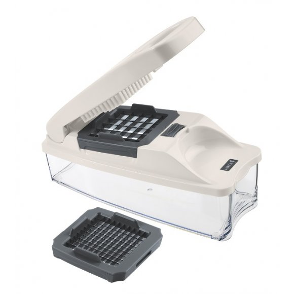 LURCH Krajalnica z pojemnikiem do warzyw i owoców / biało-szara