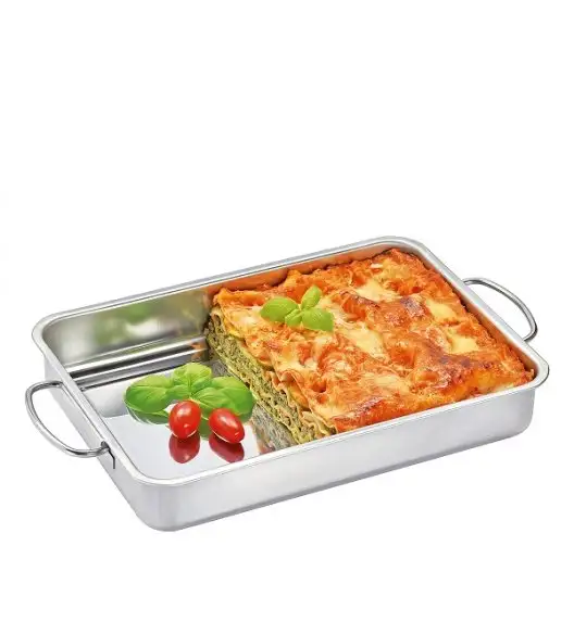 KUCHENPROFI Brytfanna z rusztem 34 x 24 x 5,5 cm / stal nierdzewna 