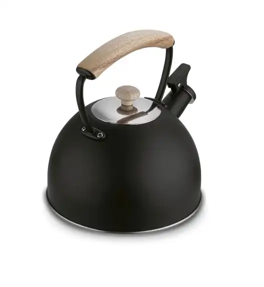 KonigHOFFER MORENA Czajnik ze stali nierdzewnej 2,3 L czarny z drewnianą rączką / indukcja