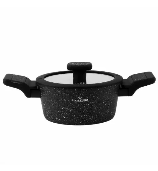 STARKE PRO CERES MARBLE Garnek z pokrywką 16 cm / Powłoka Aerolite Plus