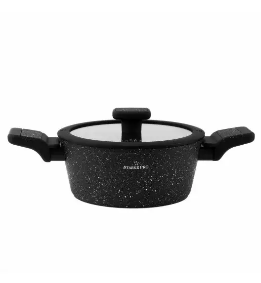 STARKE PRO CERES MARBLE Garnek z pokrywką 18 cm / Powłoka Aerolite Plus