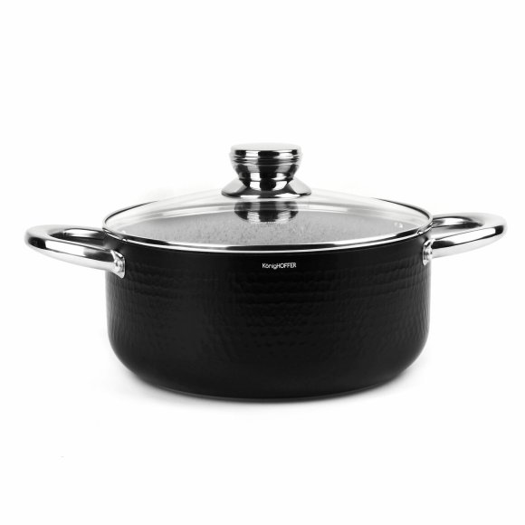 KonigHOFFER HARRISON Garnek z pokrywką 24 cm / powłoka Multistone / indukcja