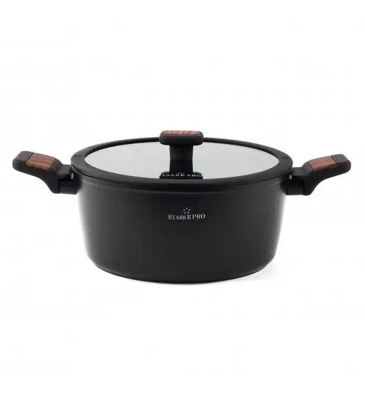 STARKE PRO ARCHIE WOODEN Garnek z pokrywką 18 cm / Powłoka Aerolite Plus