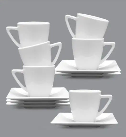 LUBIANA CLASSIC 6 x Filiżanka do espresso 70 ml + spodek 11 cm 