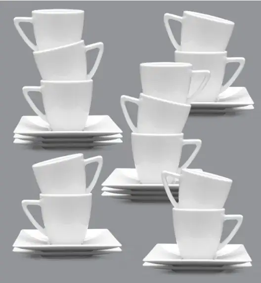 LUBIANA CLASSIC 12 x Filiżanka do espresso 70 ml + spodek 11 cm