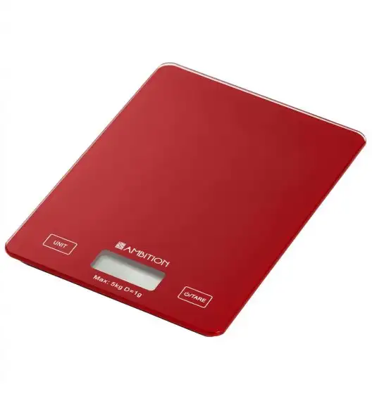 AMBITION CHERRY Waga kuchenna do 5 kg / czerwona