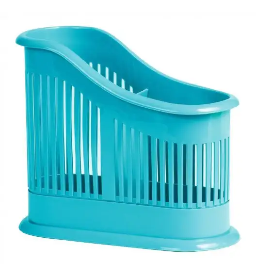 DOMOTTI SOLA Ociekacz na sztućce 2-komorowy / turkusowy