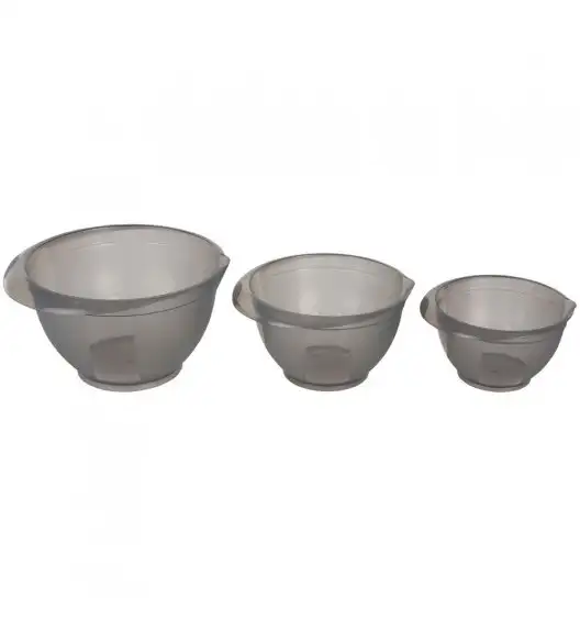 DOMOTTI CINDY Komplet 3 misek 1 / 2 / 3 l / tworzywo sztuczne / szare