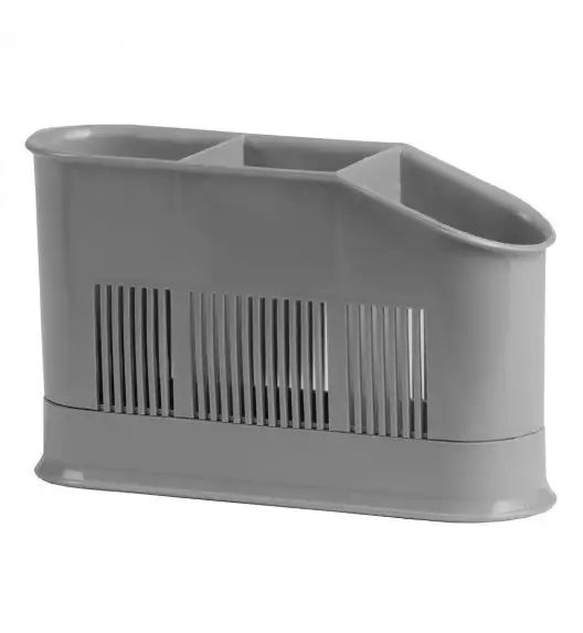DOMOTTI ASCA Ociekacz na sztućce 3-komorowy / szary