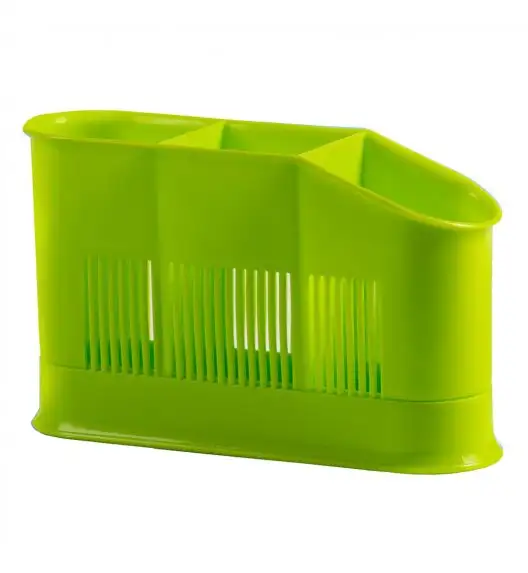 DOMOTTI ASCA Ociekacz na sztućce 3-komorowy / zielony