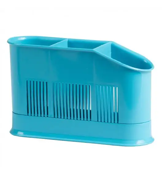 DOMOTTI ASCA Ociekacz na sztućce 3-komorowy / turkusowy