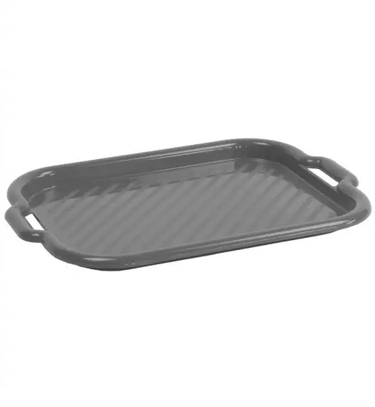 DOMOTTI CLEVER Taca do serwowania 46 x 33 cm z tworzywa sztucznego / szara