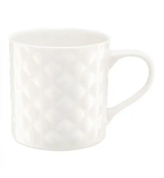 AMBITION GLAMOUR Kubek pikowany 420 ml biały