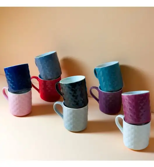 AMBITION GLAMOUR Kubek pikowany 420 ml różowy 